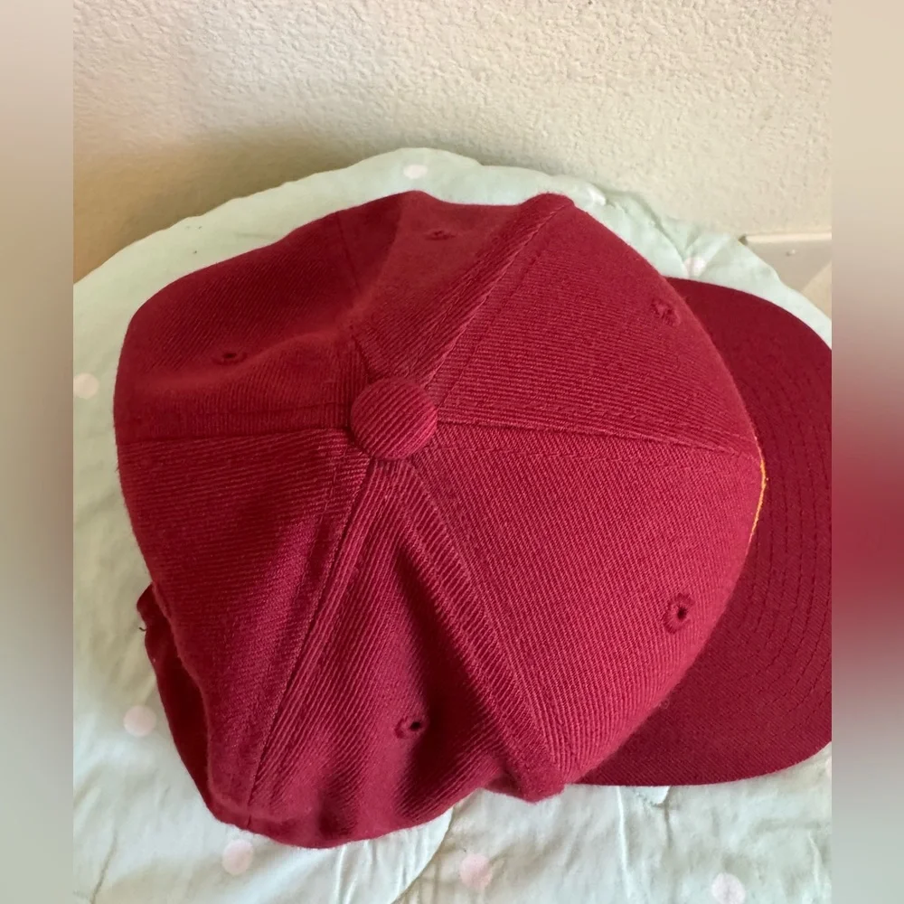 Brixton Men's Deep Red Hat with Logo Patch Snap Back